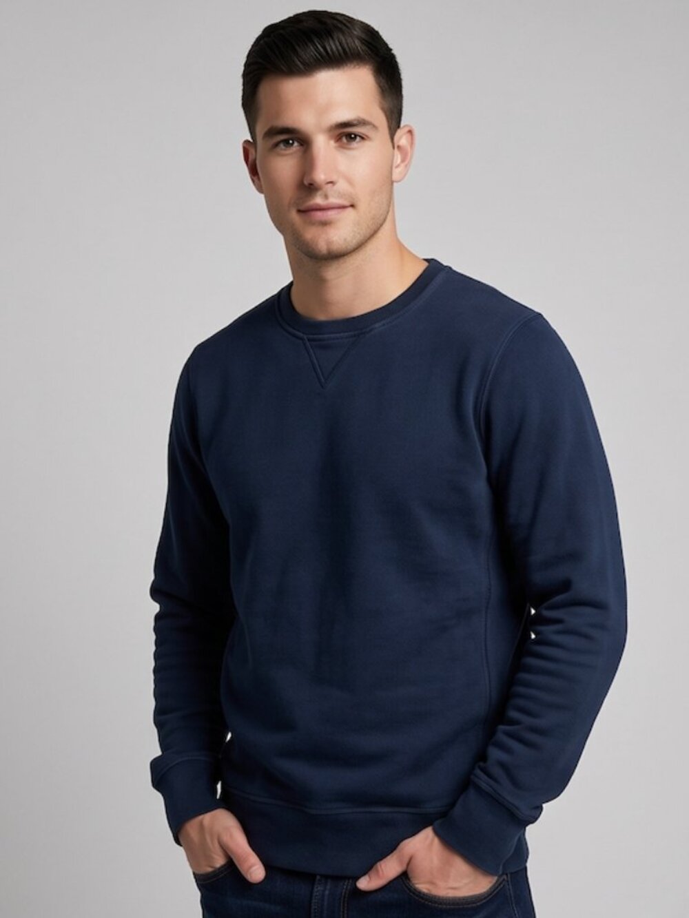 Scotch & Soda Amsterdam Premium Couture Navy Blue Sweatshirt
